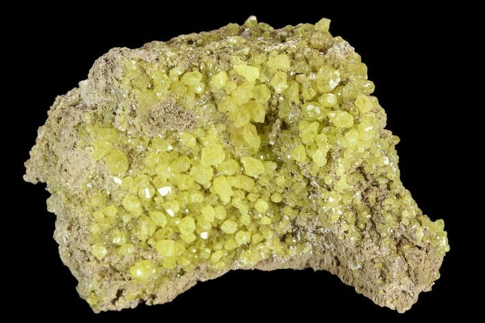 Sulfur Crystal Cluster on Matrix - Nevada #129735